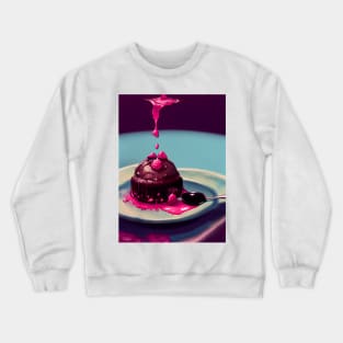 Pouring syrup lava cake Crewneck Sweatshirt